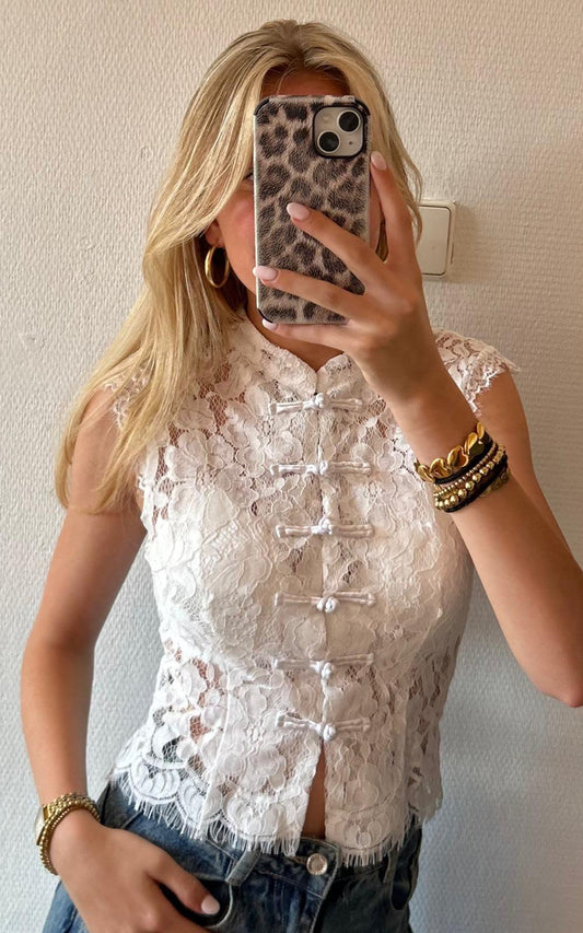 LACE TOP • White